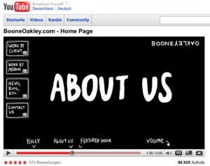 Boone Oakley: Homepage auf Youtube