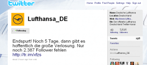 Deutsche Lufthansa auf Twitter