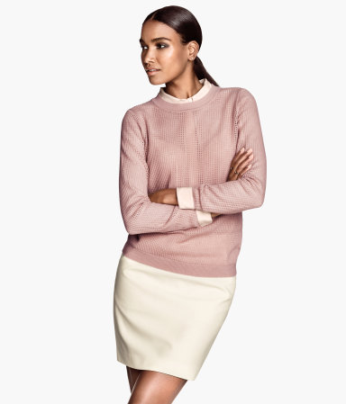 Rosa Kaschmirpullover von H&M